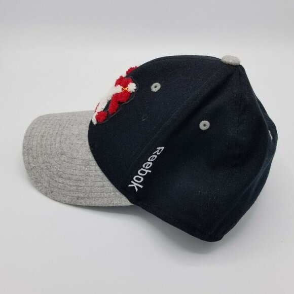 Chicago Blackhawks Rebook Cap Adult Hat Center Ice Collection Puff Logo S/M - Picture 4 of 6